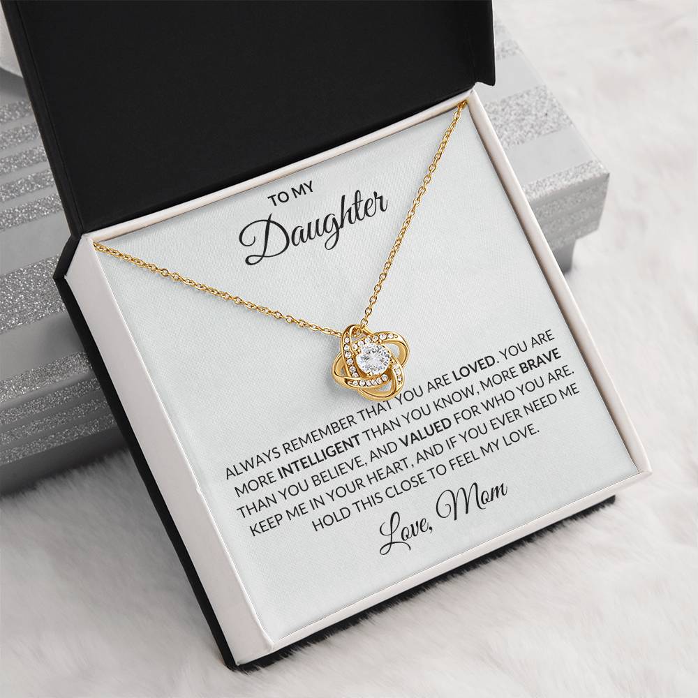 To My Daughter | Love Knot Necklace | Gift From Mom