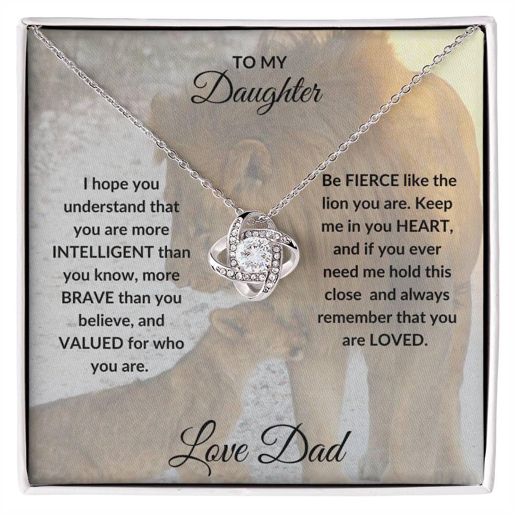 To My Daughter | Love Knot Necklace | Gift From Dad