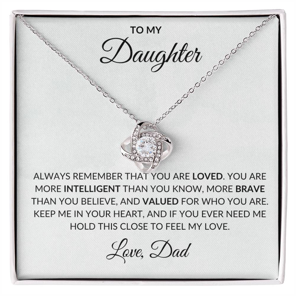 To My Daughter | Love Knot Necklace | Gift From Dad