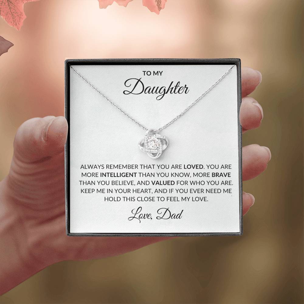 To My Daughter | Love Knot Necklace | Gift From Dad