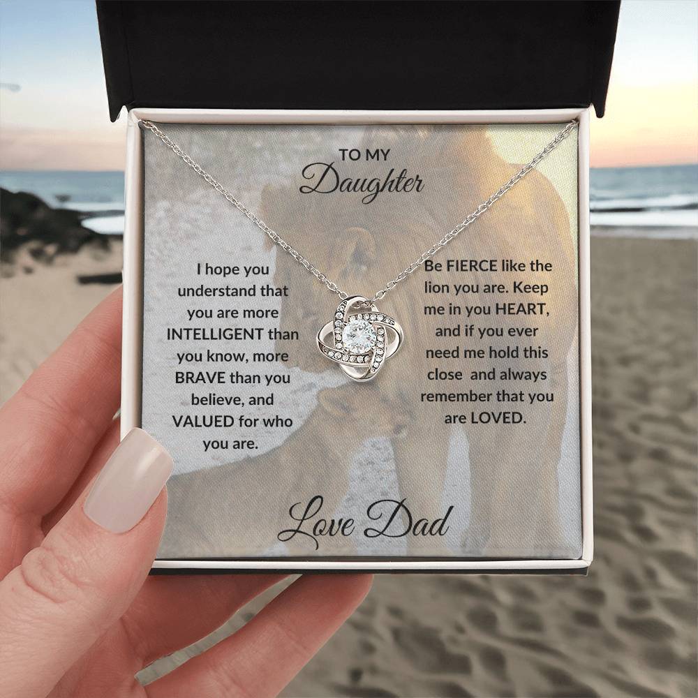To My Daughter | Love Knot Necklace | Gift From Dad