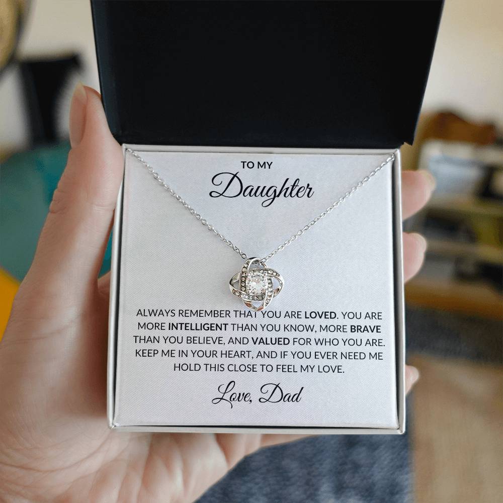 To My Daughter | Love Knot Necklace | Gift From Dad