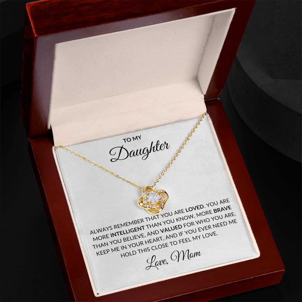 To My Daughter | Love Knot Necklace | Gift From Mom