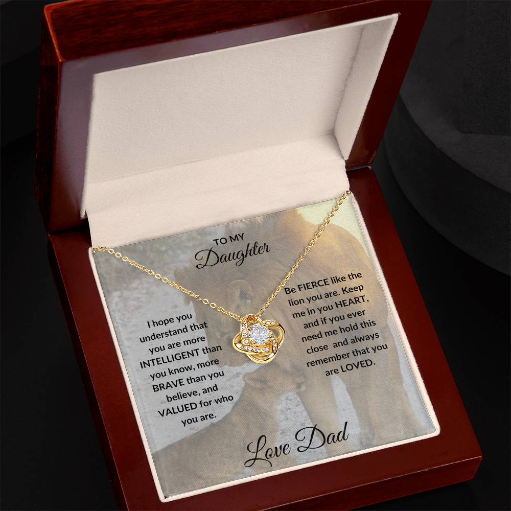 To My Daughter | Love Knot Necklace | Gift From Dad
