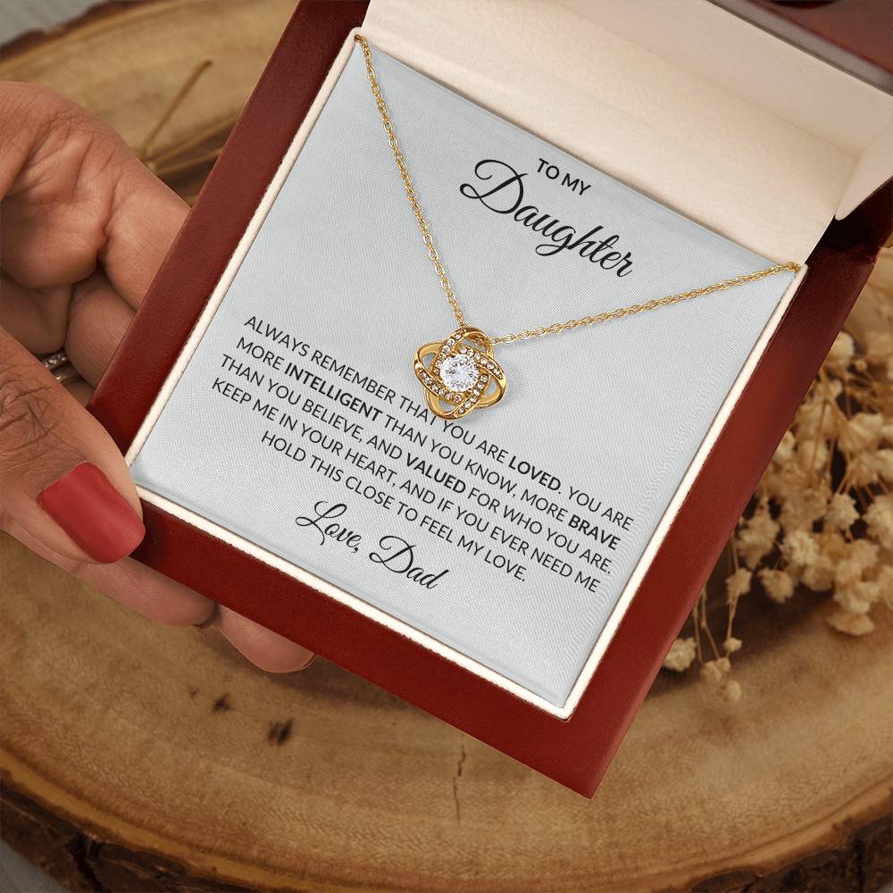 To My Daughter | Love Knot Necklace | Gift From Dad