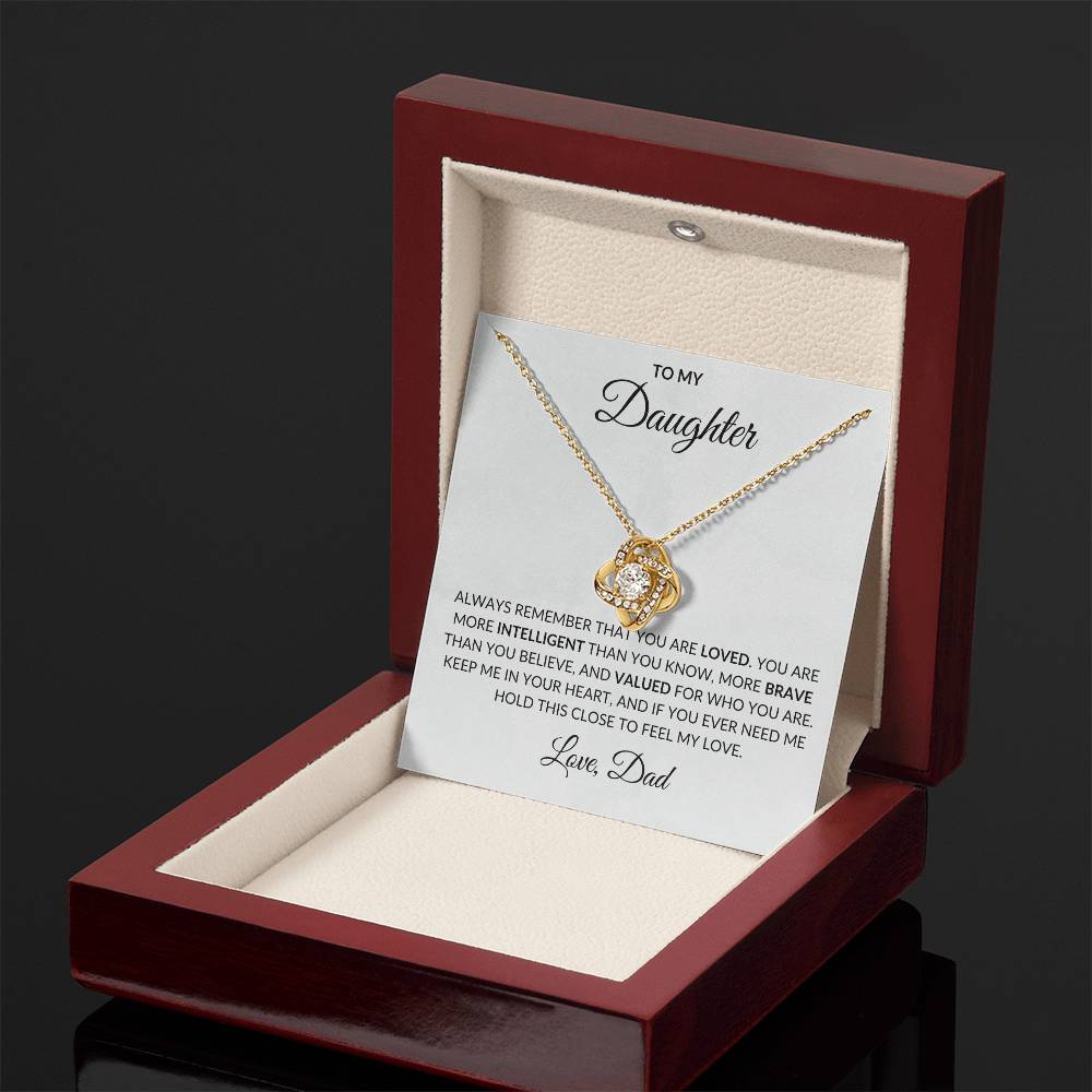 To My Daughter | Love Knot Necklace | Gift From Dad