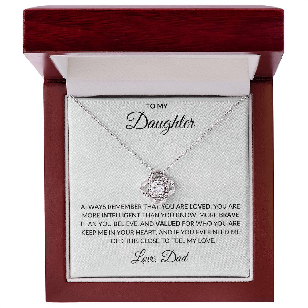 To My Daughter | Love Knot Necklace | Gift From Dad