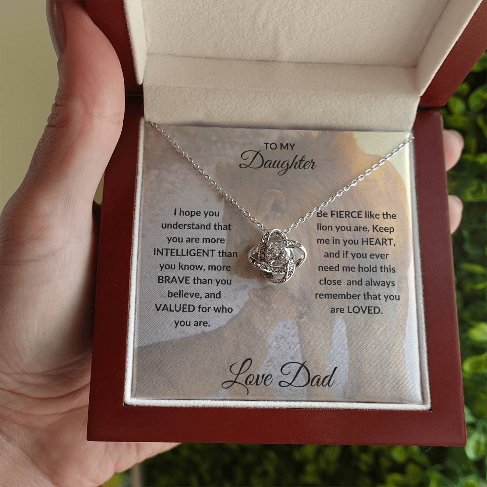 To My Daughter | Love Knot Necklace | Gift From Dad
