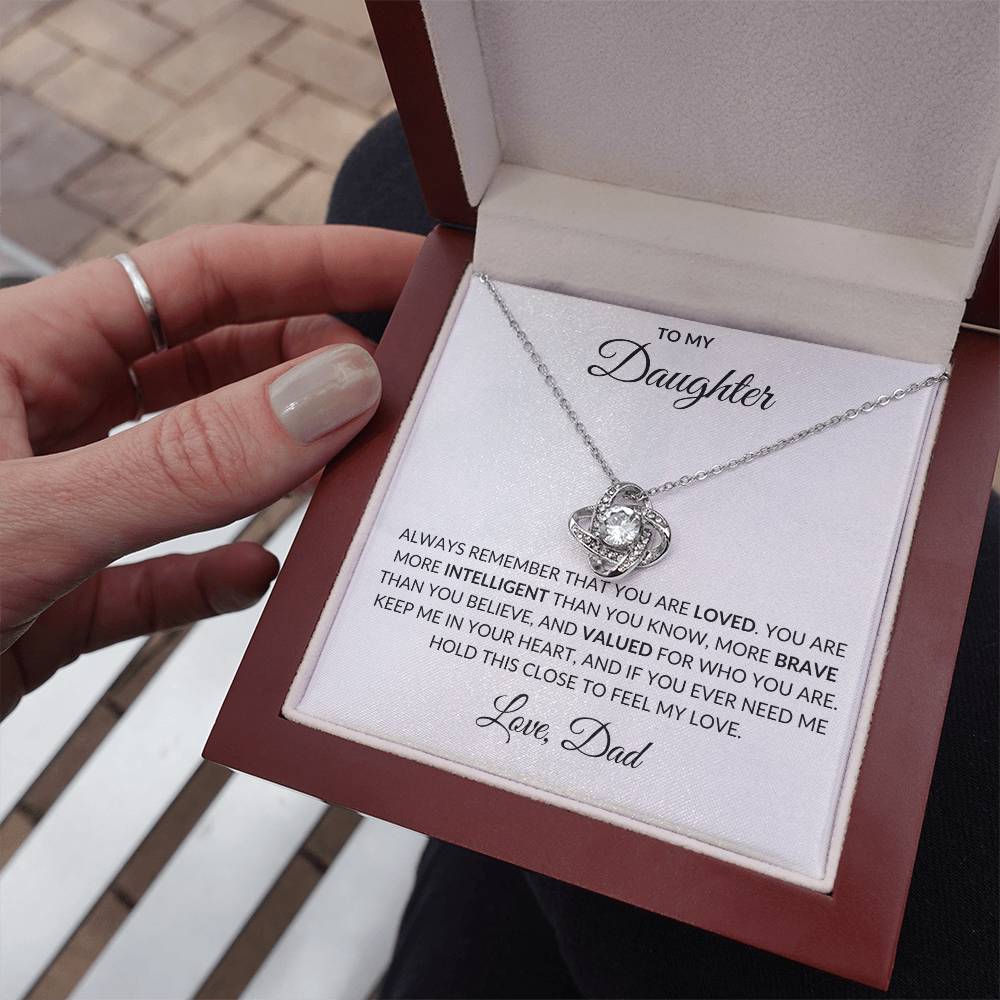 To My Daughter | Love Knot Necklace | Gift From Dad
