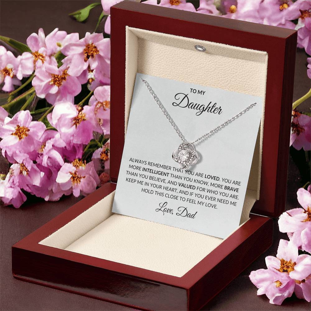 To My Daughter | Love Knot Necklace | Gift From Dad
