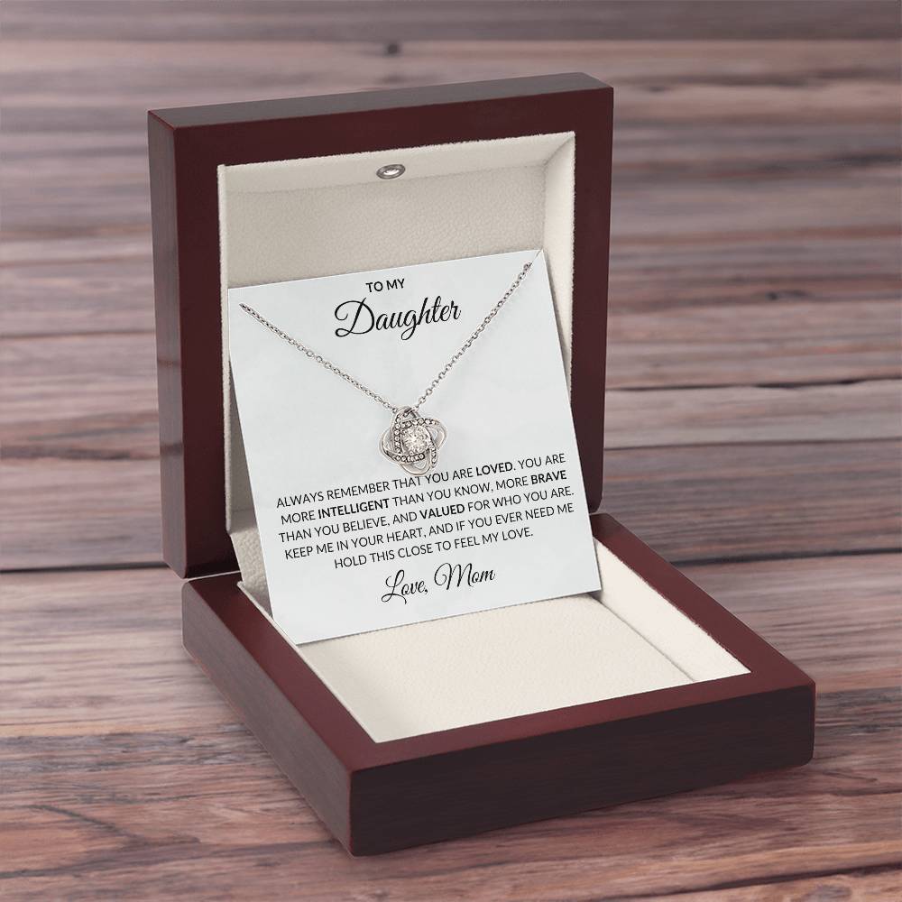 To My Daughter | Love Knot Necklace | Gift From Mom