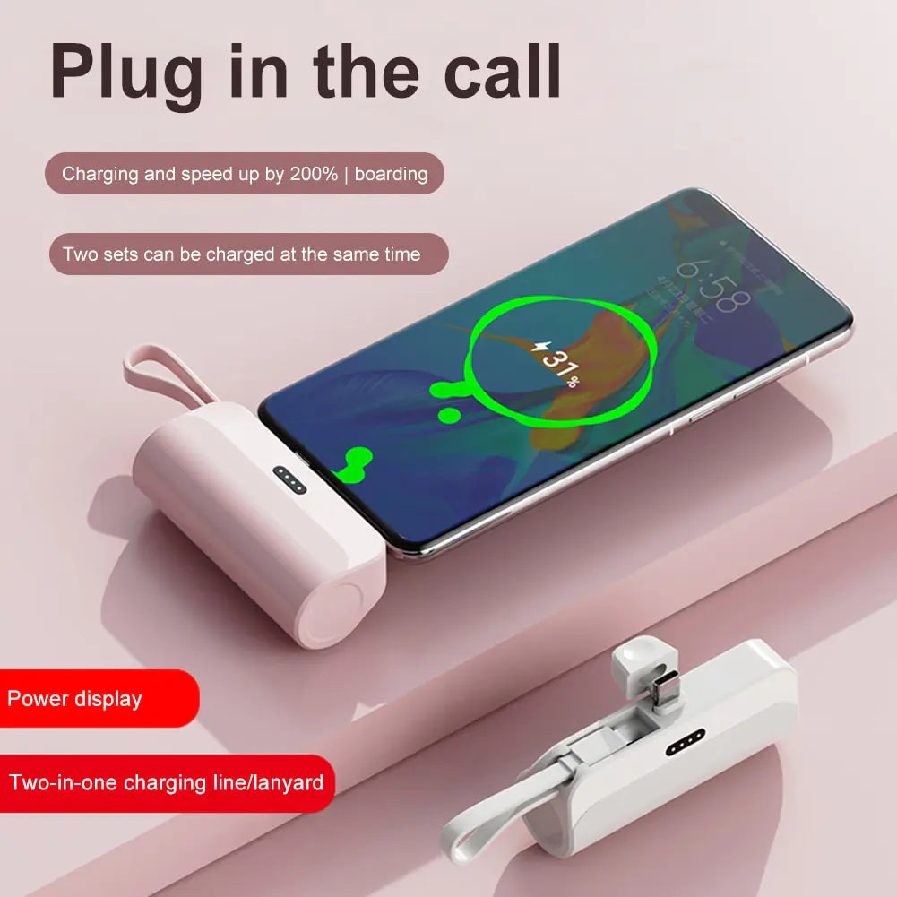 Mobile Wireless Power Bank Large Capacity Portable Charger Plug and Play