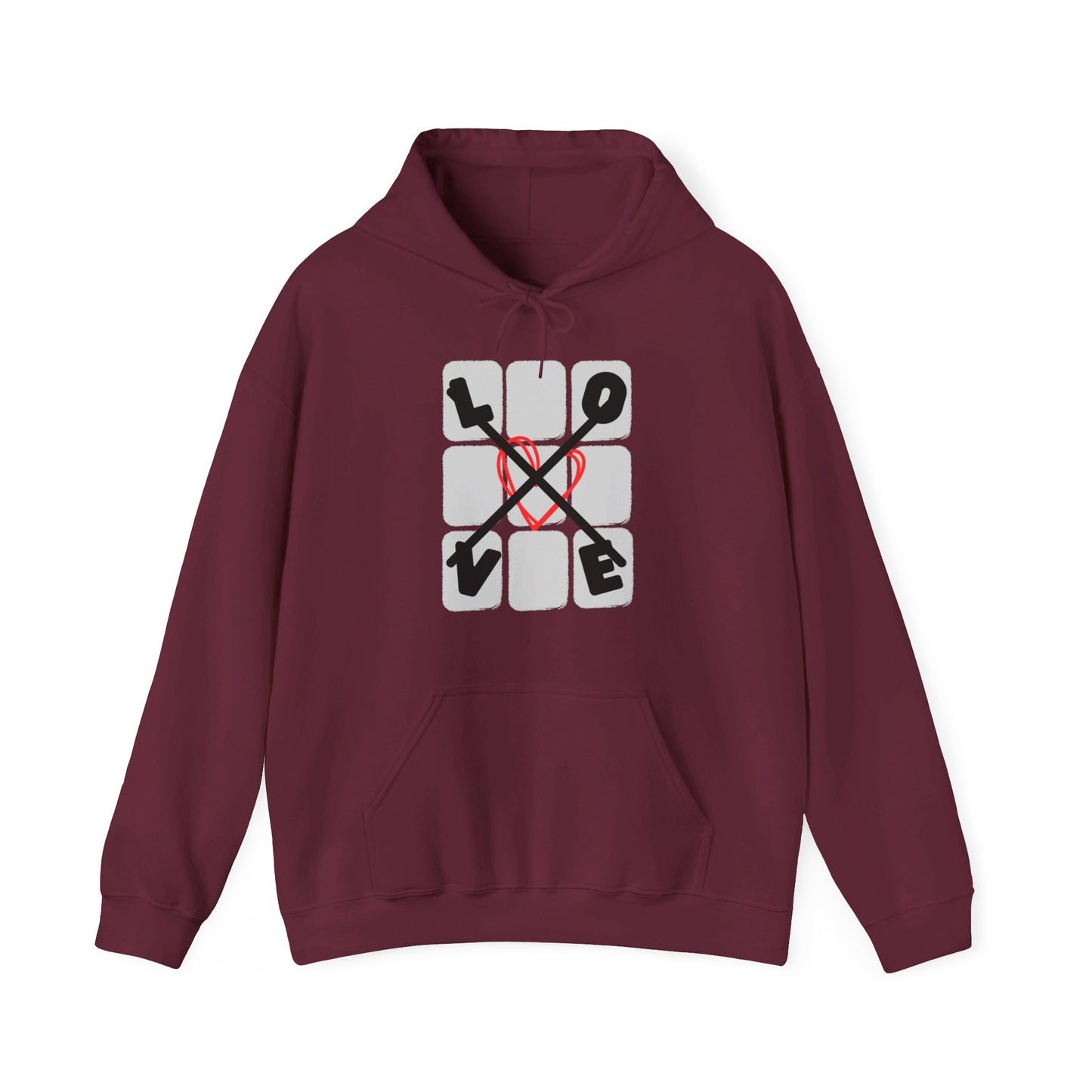 Love Tac Toe Classic Unisex Heavy Blend™ Graphic Print Hooded Sweatshirt