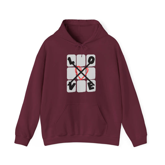 Love Tac Toe Classic Unisex Heavy Blend™ Graphic Print Hooded Sweatshirt