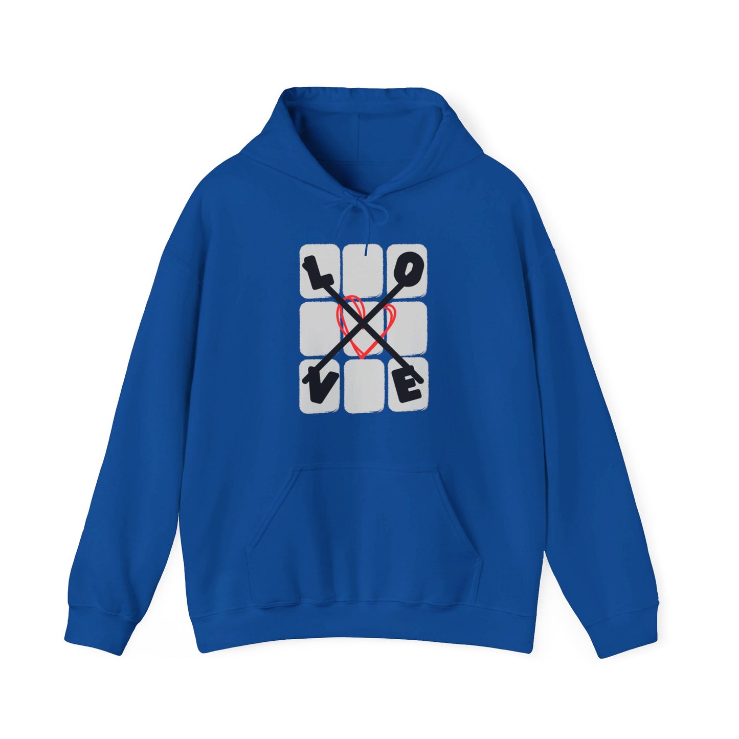 Love Tac Toe Classic Unisex Heavy Blend™ Graphic Print Hooded Sweatshirt