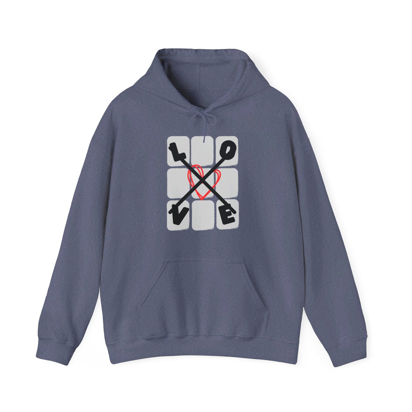 Love Tac Toe Classic Unisex Heavy Blend™ Graphic Print Hooded Sweatshirt