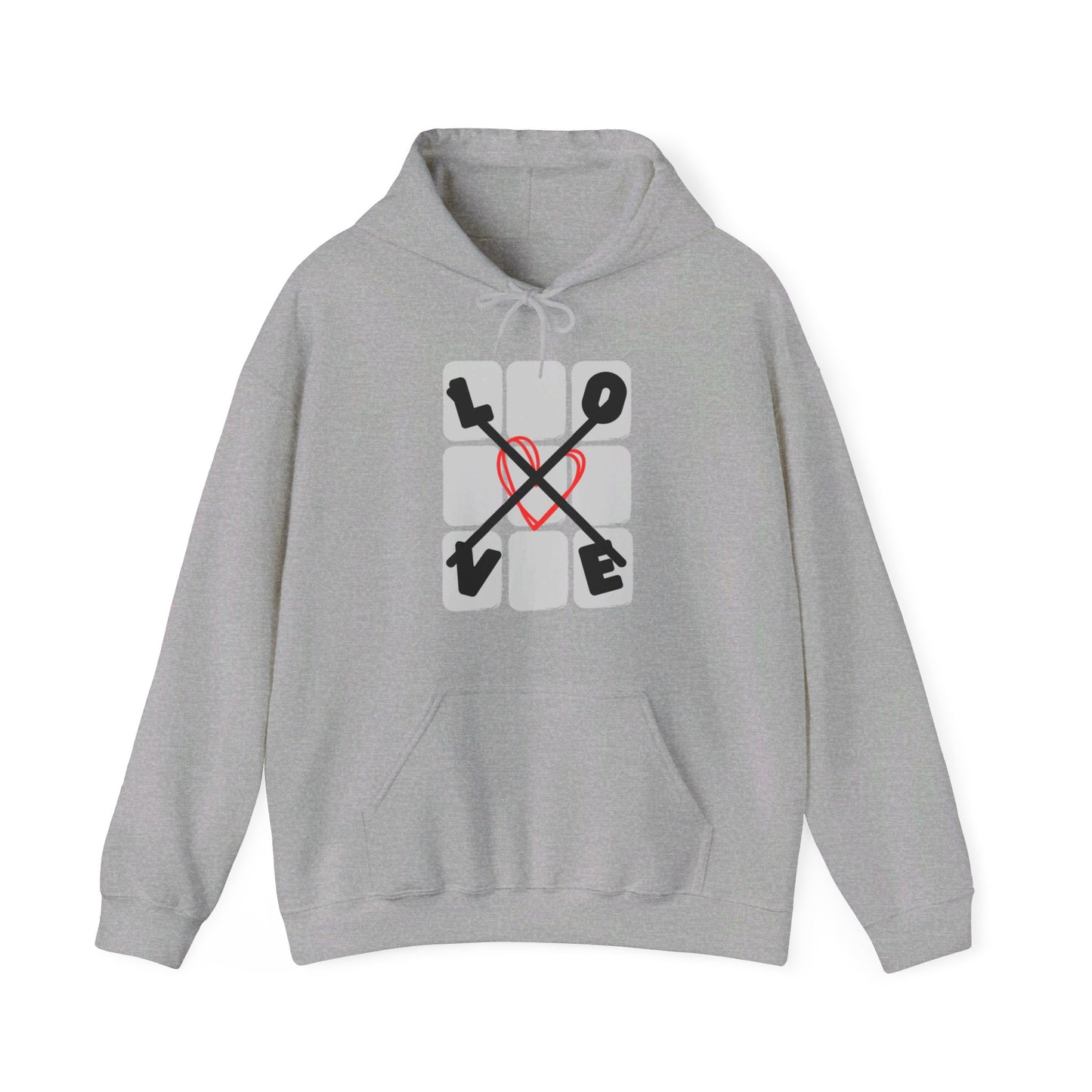 Love Tac Toe Classic Unisex Heavy Blend™ Graphic Print Hooded Sweatshirt