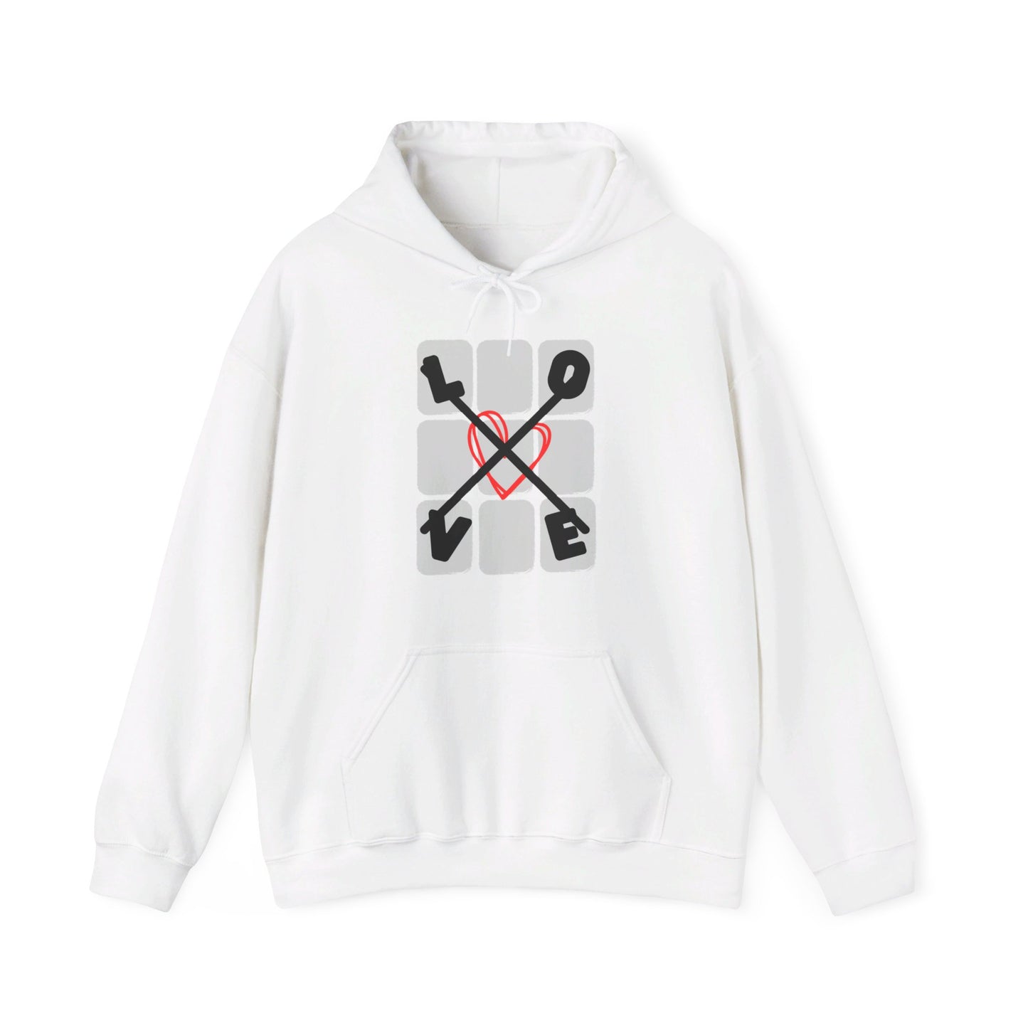 Love Tac Toe Classic Unisex Heavy Blend™ Graphic Print Hooded Sweatshirt
