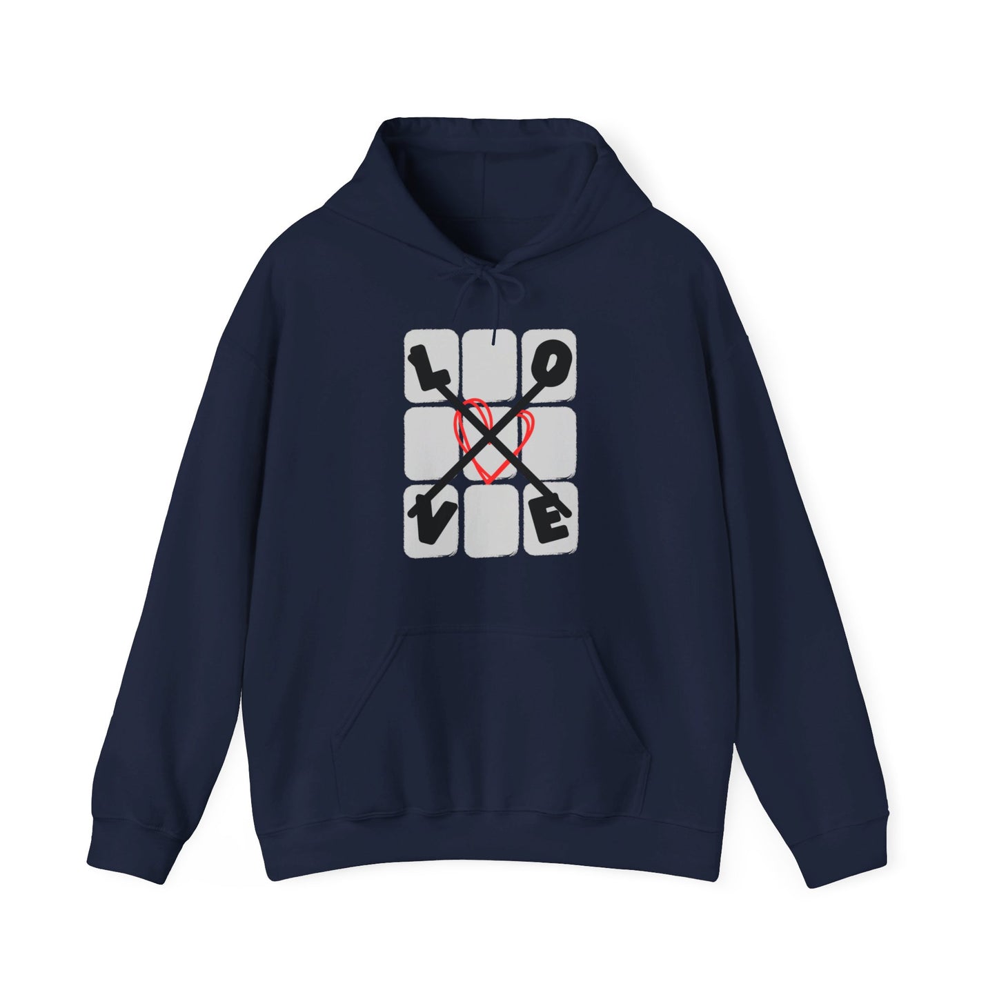 Love Tac Toe Classic Unisex Heavy Blend™ Graphic Print Hooded Sweatshirt