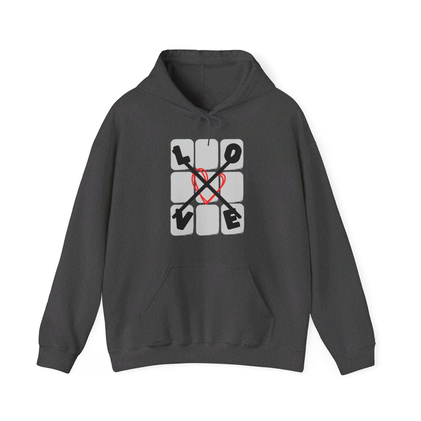 Love Tac Toe Classic Unisex Heavy Blend™ Graphic Print Hooded Sweatshirt